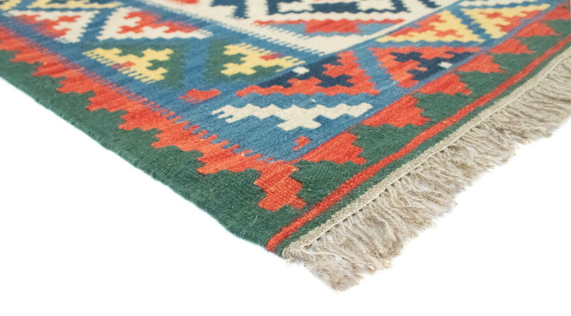 Kelim Carpet - orientalisk matta - 200 x 147 cm - blå