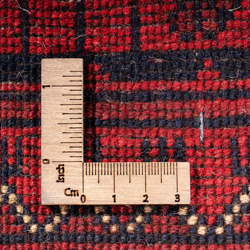 Runner Afghansk matta - Kunduz - 298 x 79 cm - mörkröd