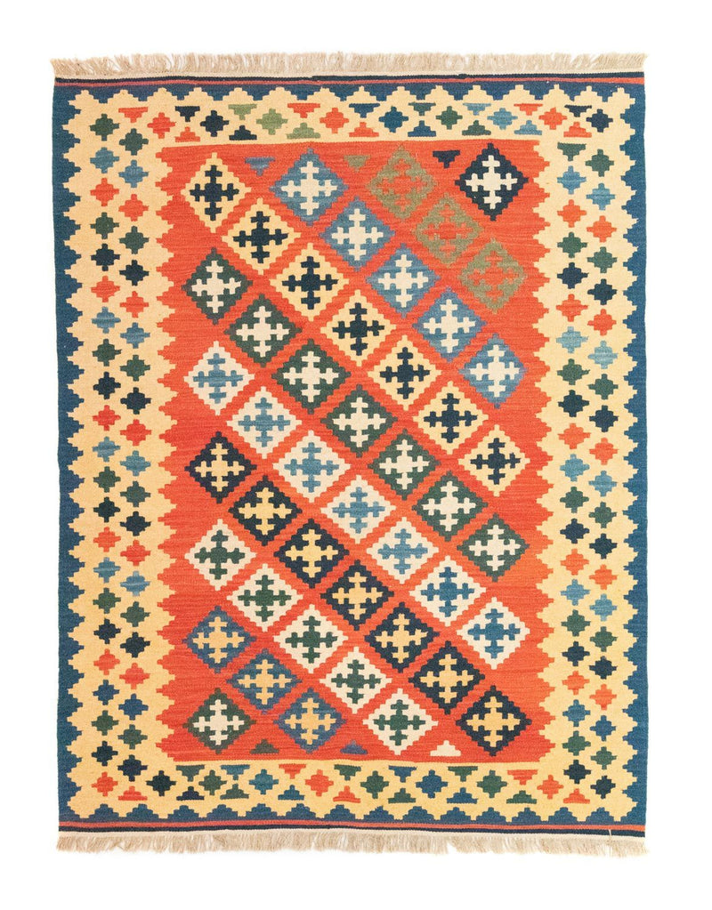 Kelim Carpet - orientalisk matta - 200 x 155 cm - orange