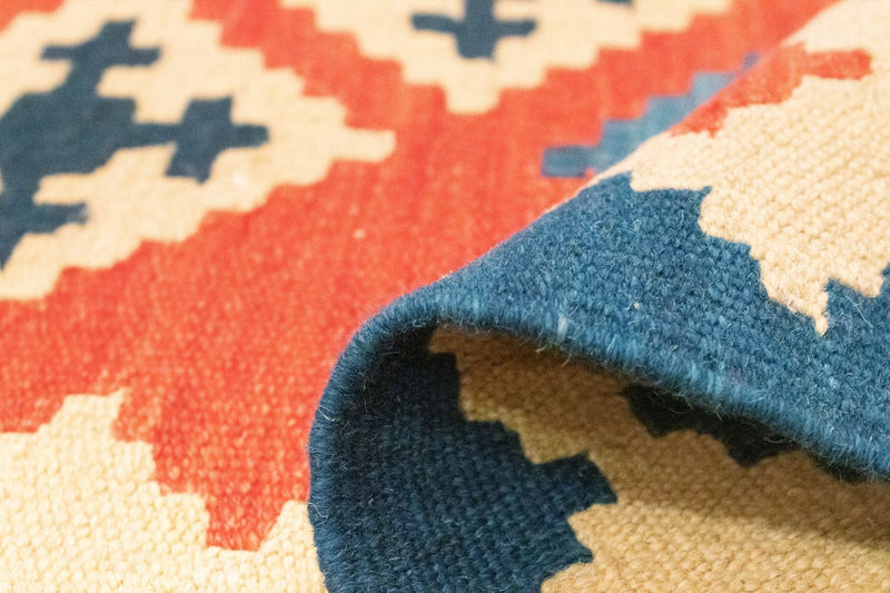 Kelim Carpet - orientalisk matta - 200 x 155 cm - orange