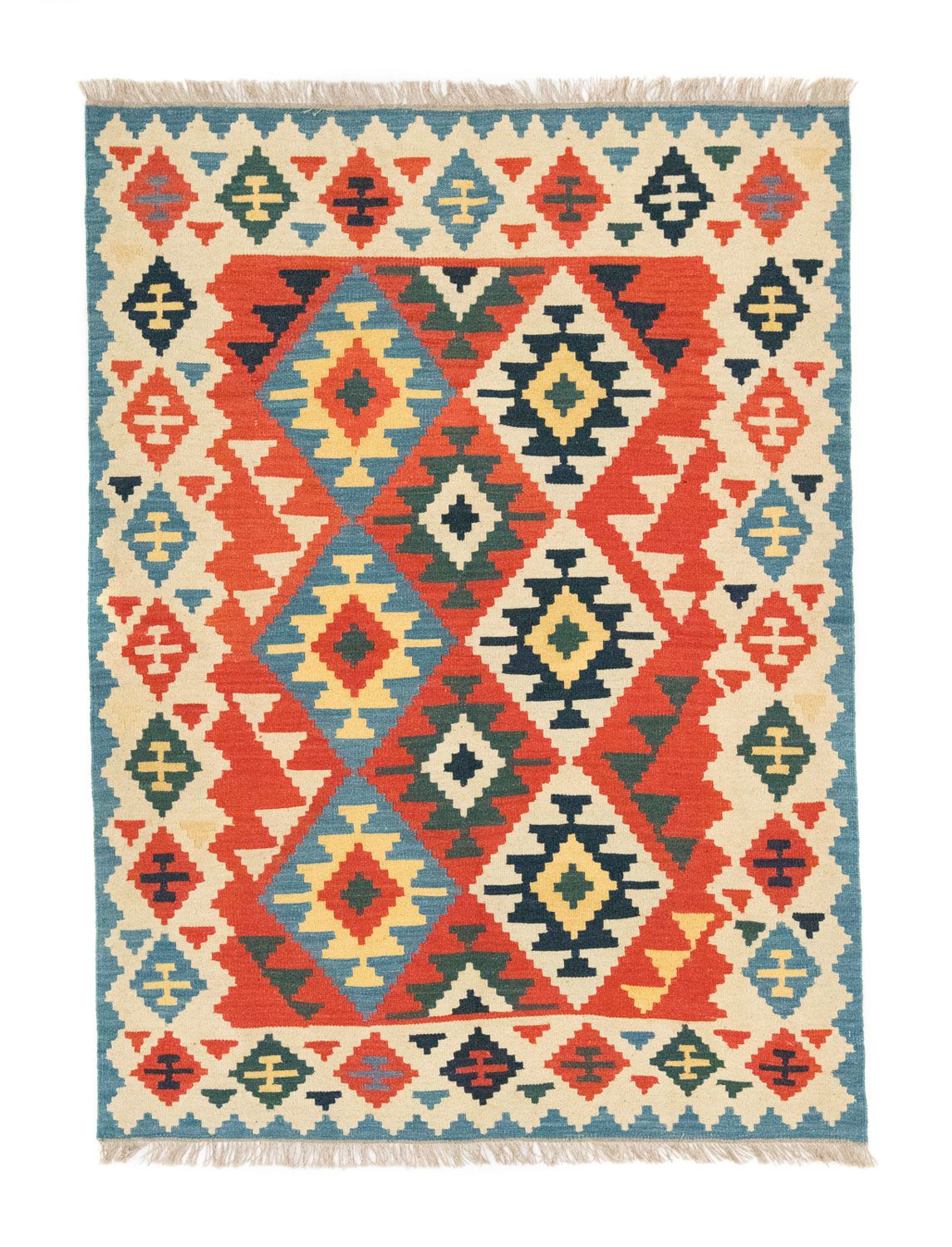 Kelim Carpet - orientalisk matta - 203 x 150 cm - orange