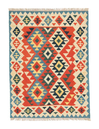 Kelim Carpet - orientalisk matta - 203 x 150 cm - orange