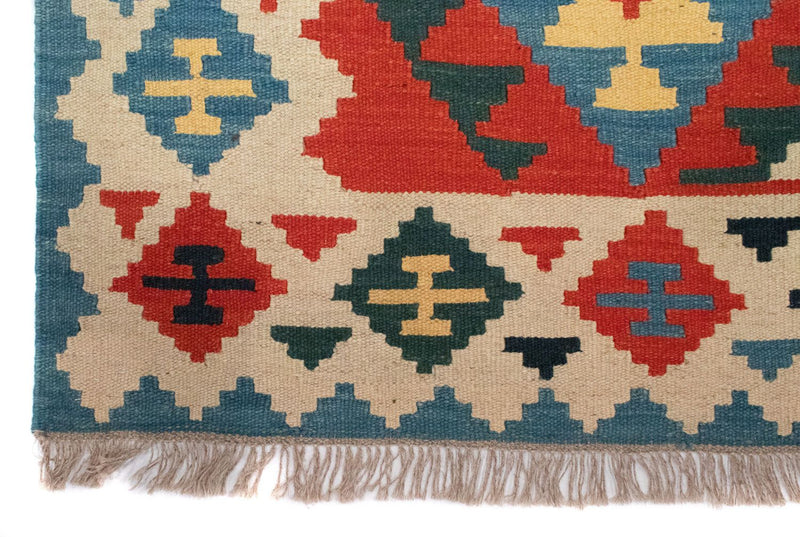 Kelim Carpet - orientalisk matta - 203 x 150 cm - orange