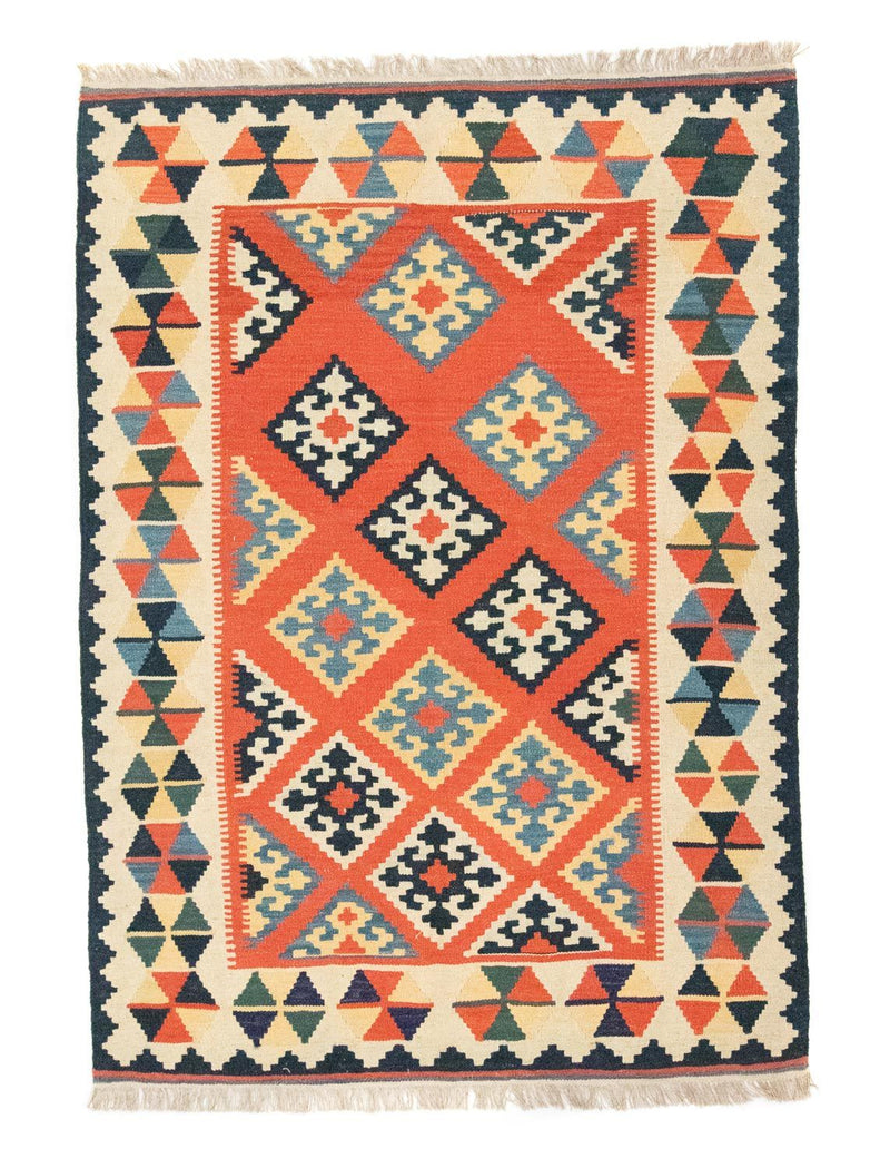 Kelim Carpet - orientalisk matta - 203 x 143 cm - orange