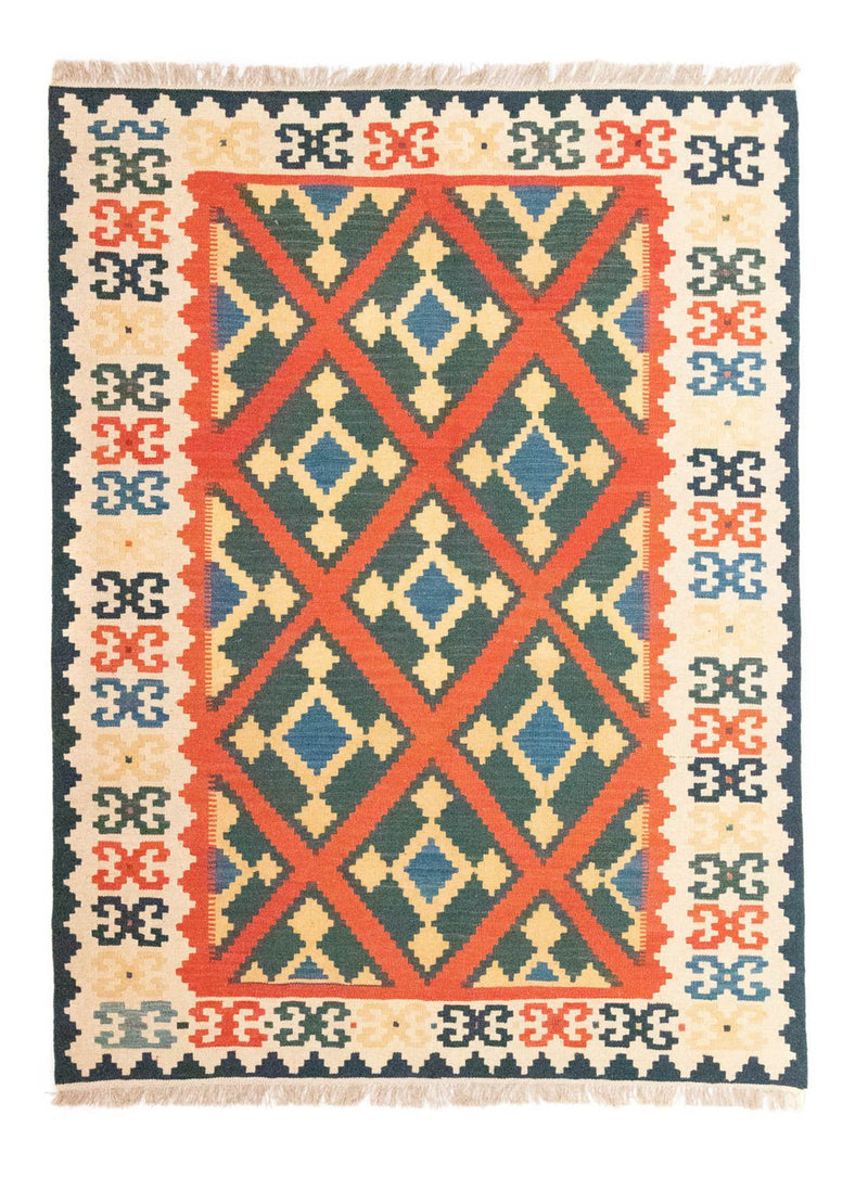 Kelim Carpet - orientalisk matta - 210 x 155 cm - orange