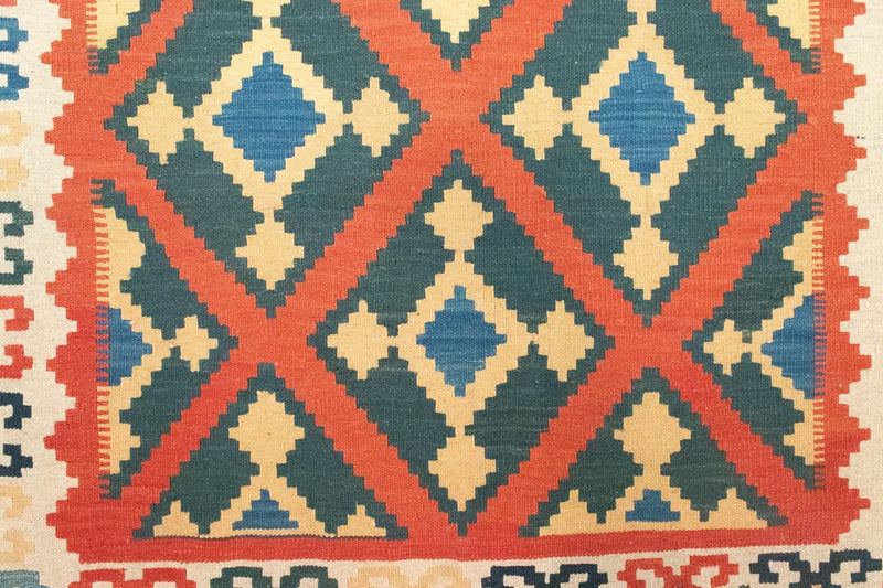 Kelim Carpet - orientalisk matta - 210 x 155 cm - orange