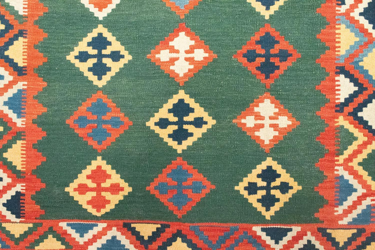 Kelim Carpet - orientalisk matta - 217 x 148 cm - grön