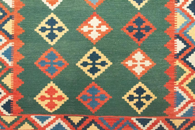 Kelim Carpet - orientalisk matta - 217 x 148 cm - grön