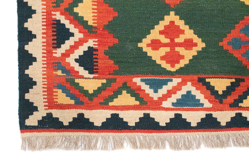 Kelim Carpet - orientalisk matta - 217 x 148 cm - grön