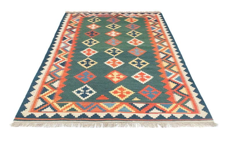 Kelim Carpet - orientalisk matta - 217 x 148 cm - grön