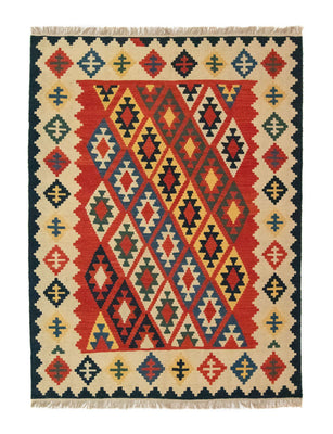 Kelim Carpet - orientalisk matta - 205 x 153 cm - orange