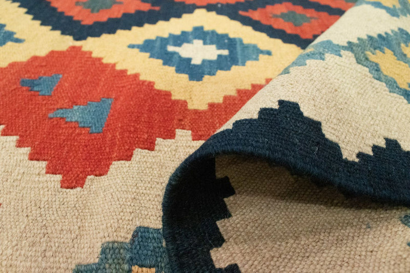 Kelim Carpet - orientalisk matta - 205 x 155 cm - orange