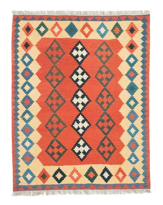 Kelim Carpet - orientalisk matta - 200 x 150 cm - orange