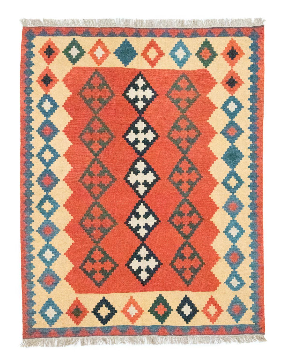 Kelim Carpet - orientalisk matta - 200 x 150 cm - orange