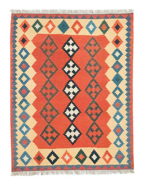 Kelim Carpet - orientalisk matta - 200 x 150 cm - orange