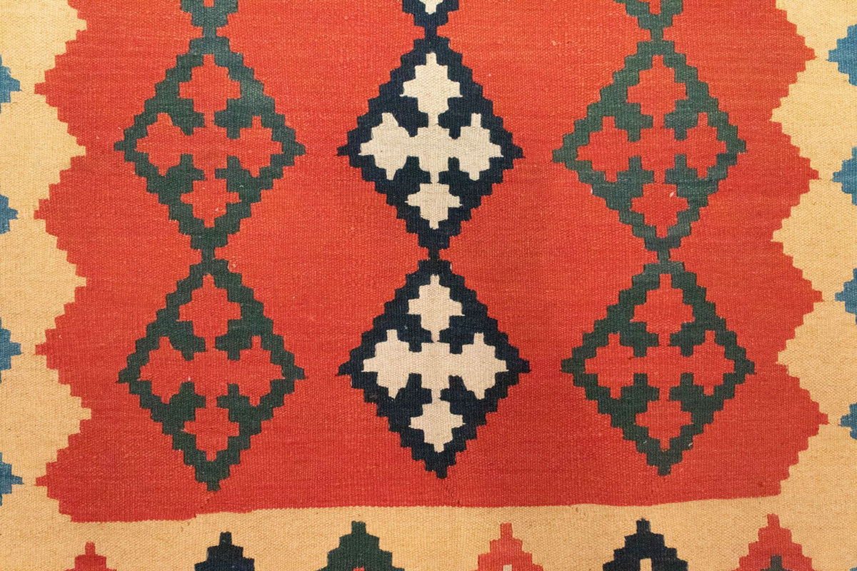 Kelim Carpet - orientalisk matta - 200 x 150 cm - orange