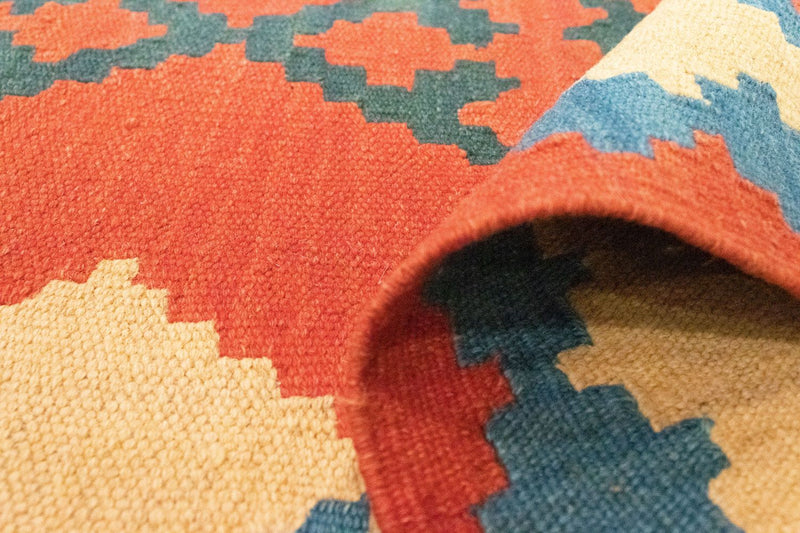 Kelim Carpet - orientalisk matta - 200 x 150 cm - orange