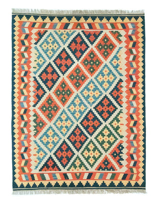 Kelim Carpet - orientalisk matta - 205 x 157 cm - orange