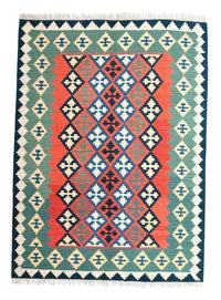Kelim Carpet - orientalisk matta - 202 x 150 cm - orange