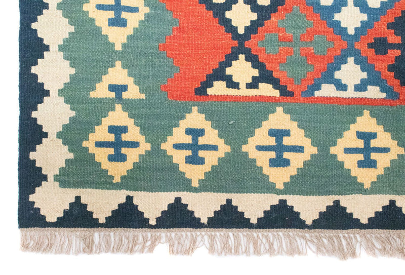 Kelim Carpet - orientalisk matta - 202 x 150 cm - orange