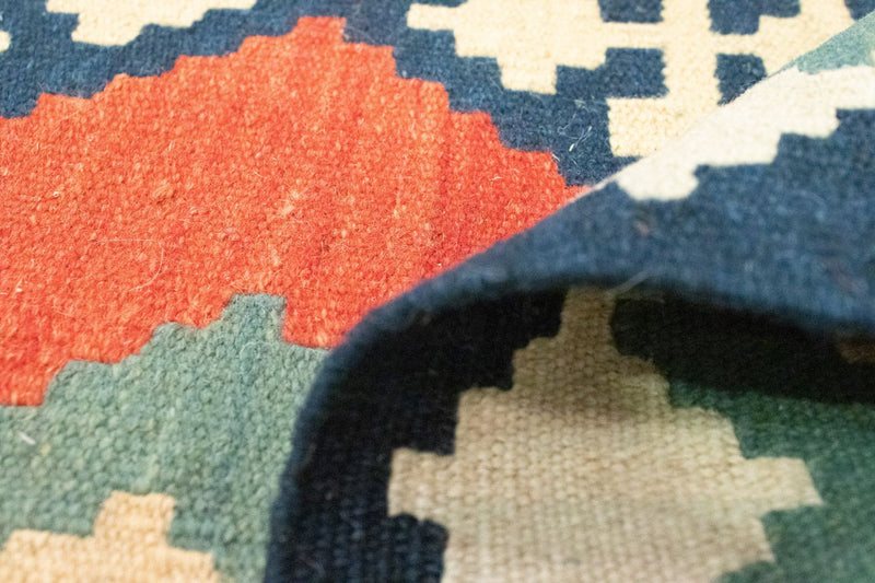 Kelim Carpet - orientalisk matta - 202 x 150 cm - orange