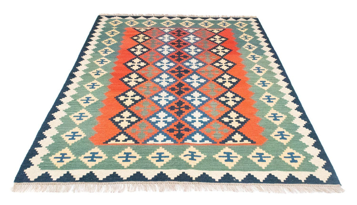 Kelim Carpet - orientalisk matta - 202 x 150 cm - orange