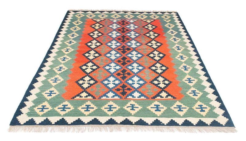 Kelim Carpet - orientalisk matta - 202 x 150 cm - orange