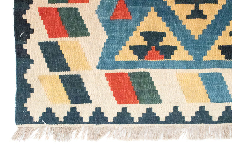 Kelim Carpet - orientalisk matta - 205 x 156 cm - blå