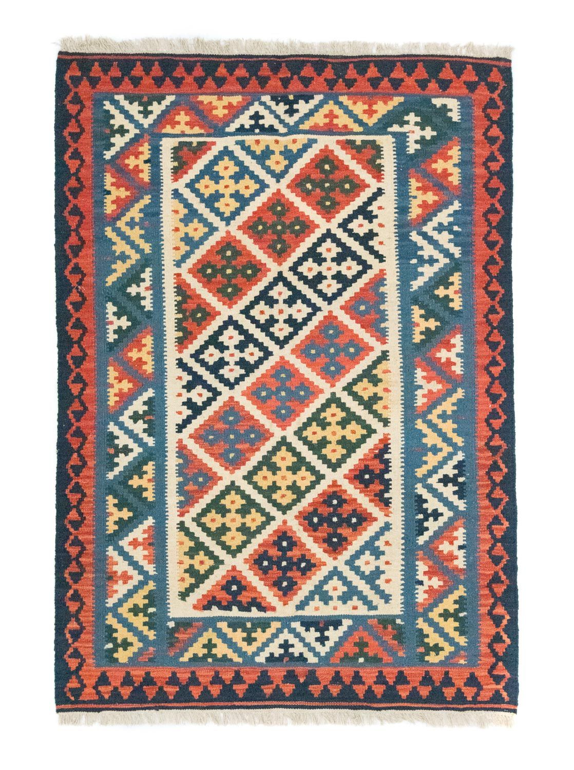 Kelim Carpet - orientalisk matta - 187 x 127 cm - orange