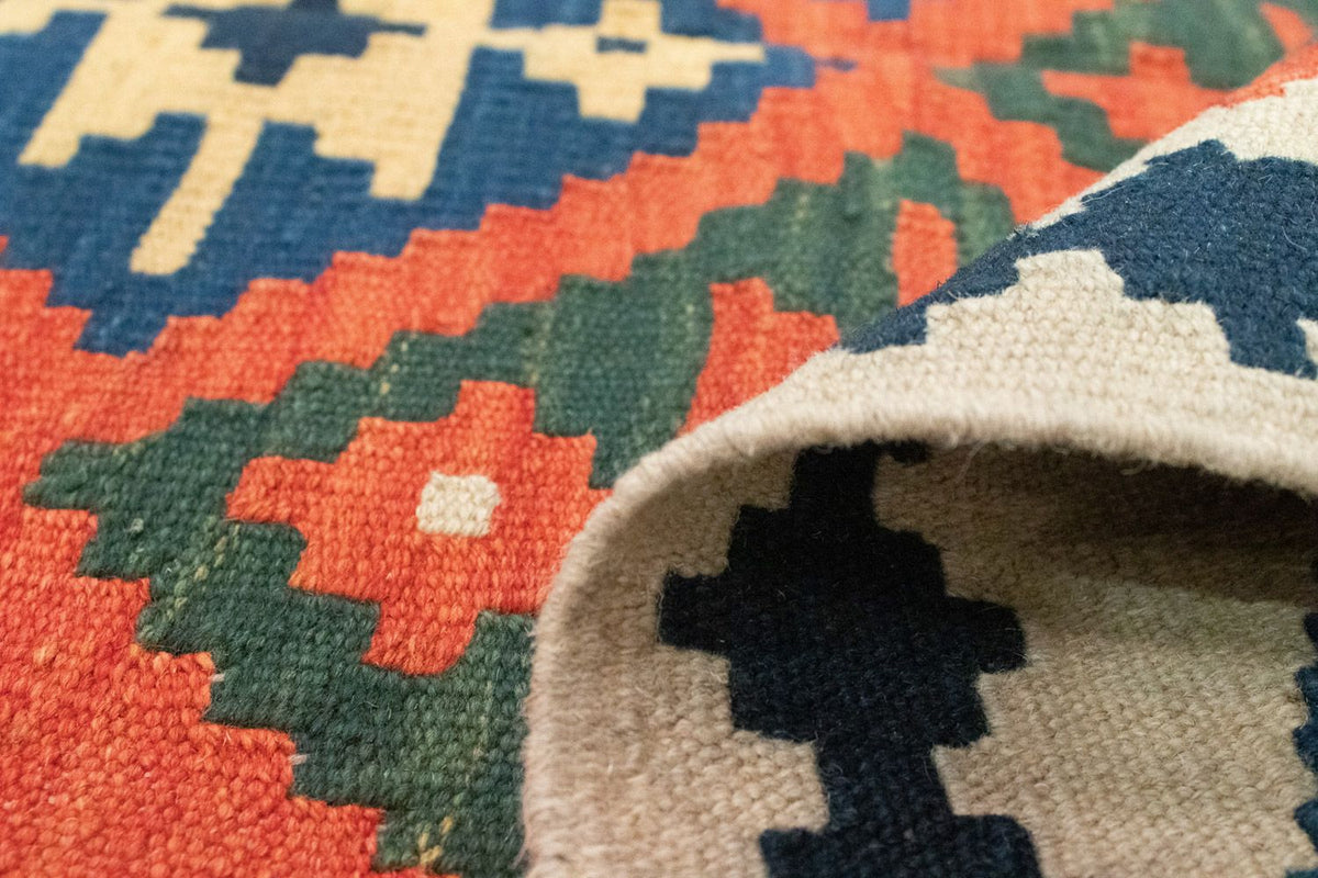 Kelim Carpet - orientalisk matta - 185 x 122 cm - orange