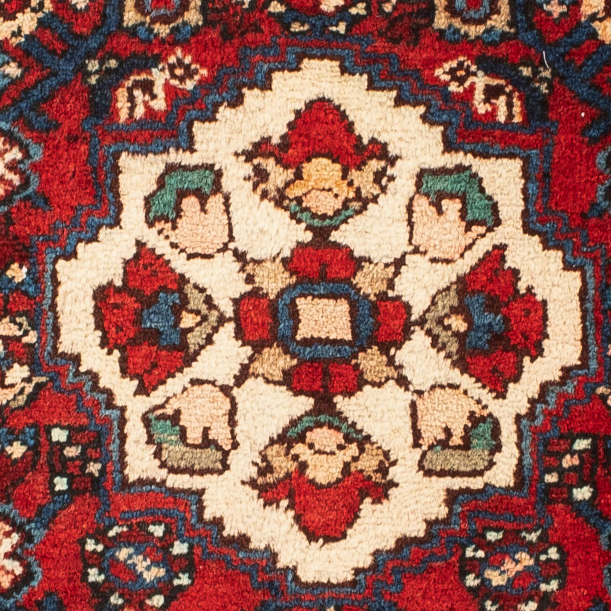 Persisk matta - Nomadic - 81 x 60 cm - mörkröd