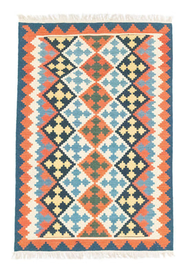 Kelim Carpet - orientalisk matta - 174 x 117 cm - blå