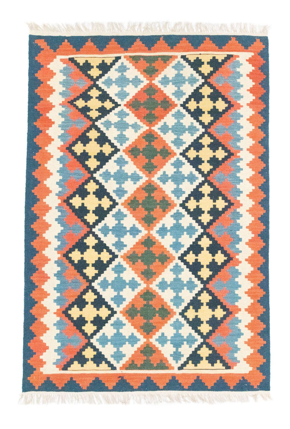 Kelim Carpet - orientalisk matta - 174 x 117 cm - blå