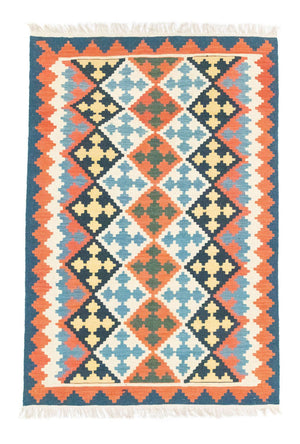 Kelim Carpet - orientalisk matta - 174 x 117 cm - blå