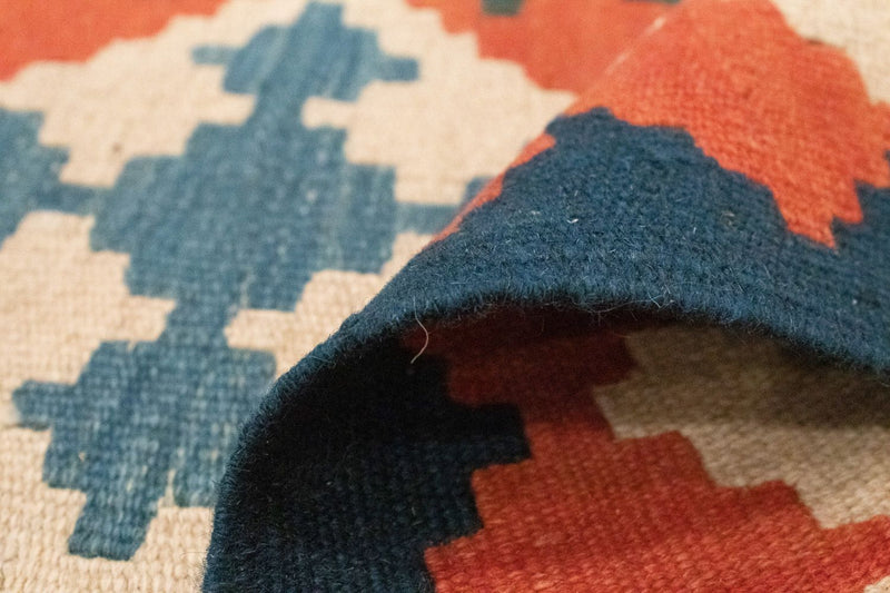 Kelim Carpet - orientalisk matta - 174 x 117 cm - blå