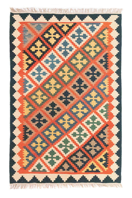 Kelim Carpet - orientalisk matta - 186 x 119 cm - orange