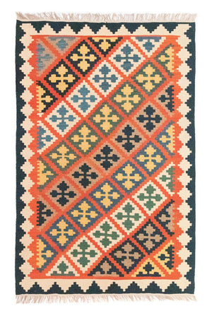 Kelim Carpet - orientalisk matta - 186 x 119 cm - orange