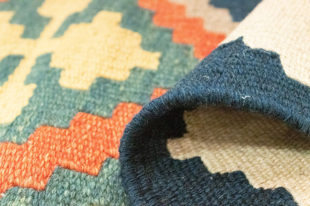 Kelim Carpet - orientalisk matta - 186 x 119 cm - orange