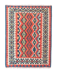 Kelim Carpet - orientalisk matta - 174 x 128 cm - röd