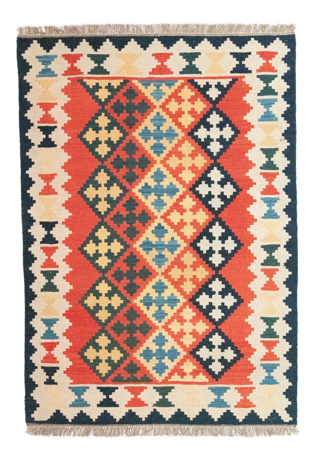Kelim Carpet - orientalisk matta - 180 x 125 cm - orange