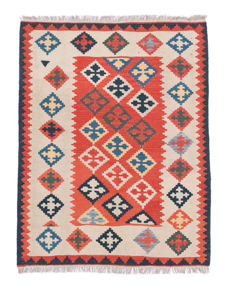 Kelim Carpet - orientalisk matta - 167 x 130 cm - orange