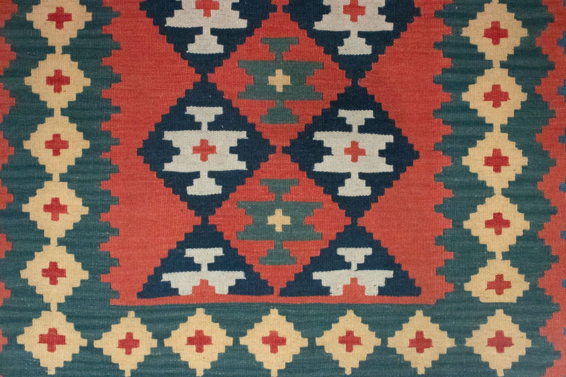 Kelim Carpet - orientalisk matta - 184 x 120 cm - orange