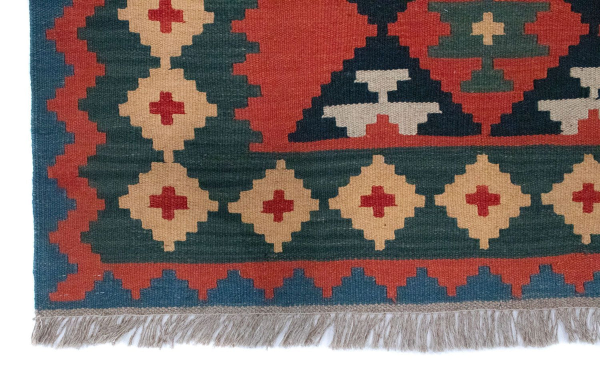 Kelim Carpet - orientalisk matta - 184 x 120 cm - orange