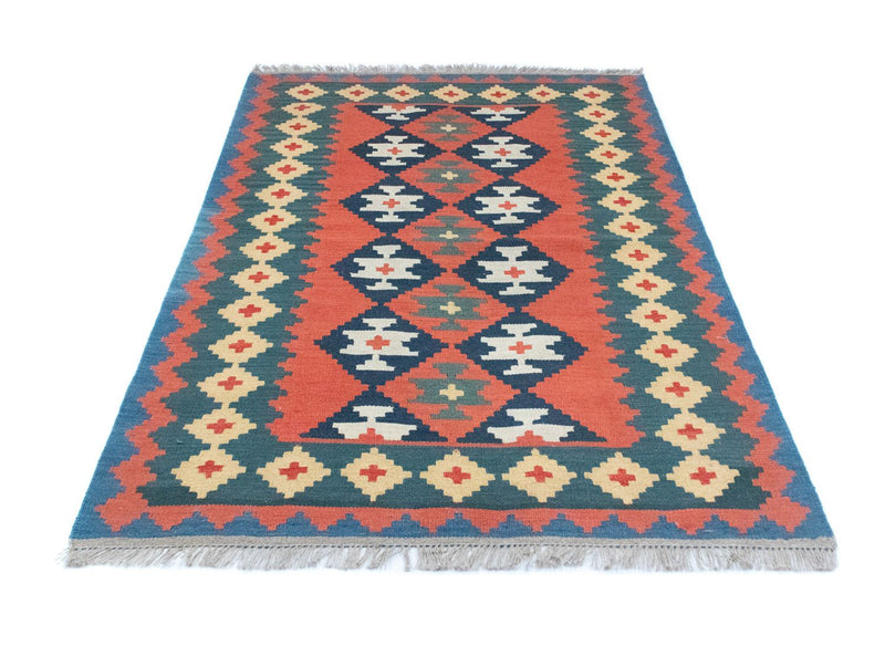 Kelim Carpet - orientalisk matta - 184 x 120 cm - orange