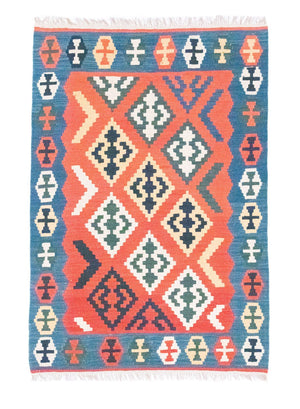 Kelim Carpet - orientalisk matta - 181 x 126 cm - orange