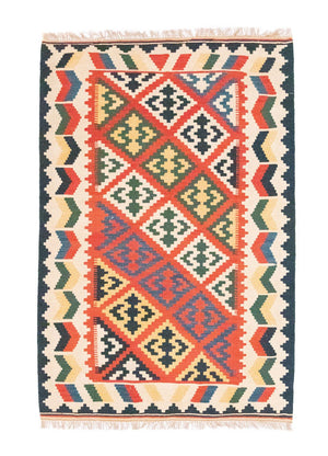 Kelim Carpet - orientalisk matta - 185 x 125 cm - orange