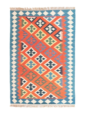 Kelim Carpet - orientalisk matta - 180 x 120 cm - orange