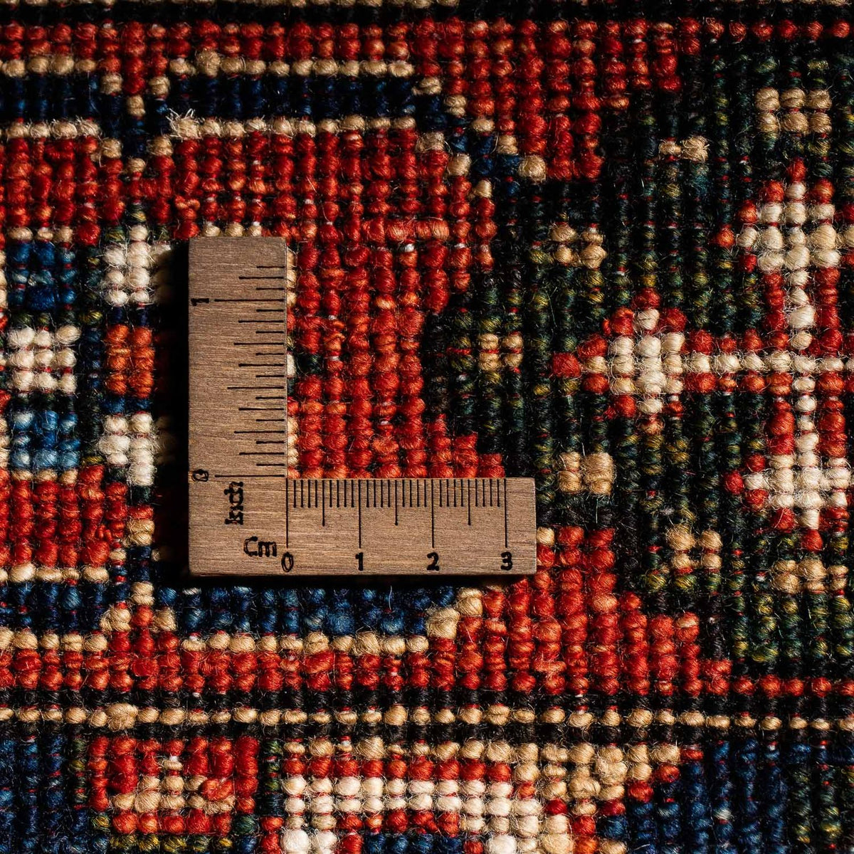 Afghansk matta - 200 x 152 cm - mörkblå