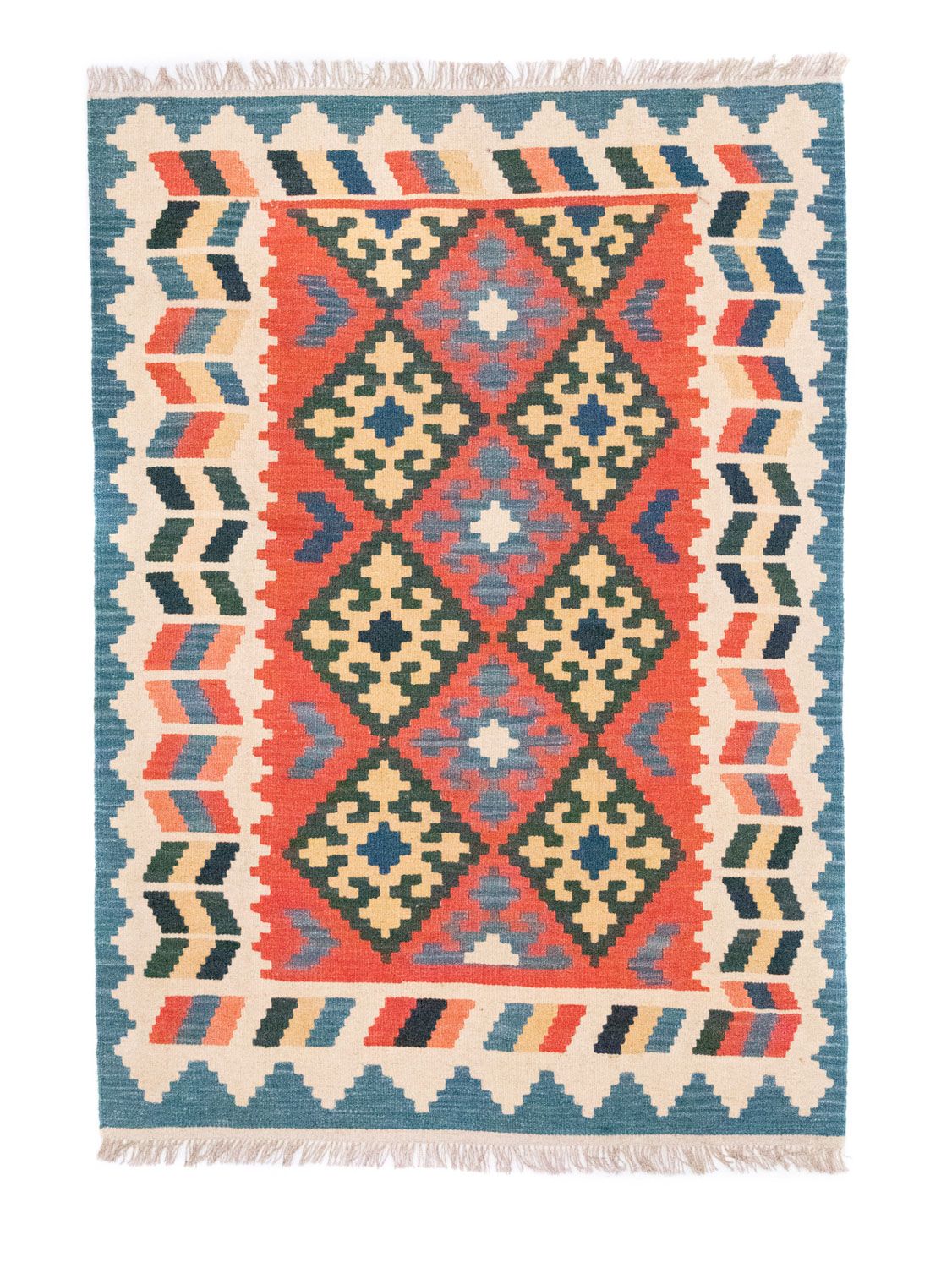 Kelim Carpet - orientalisk matta - 170 x 120 cm - orange