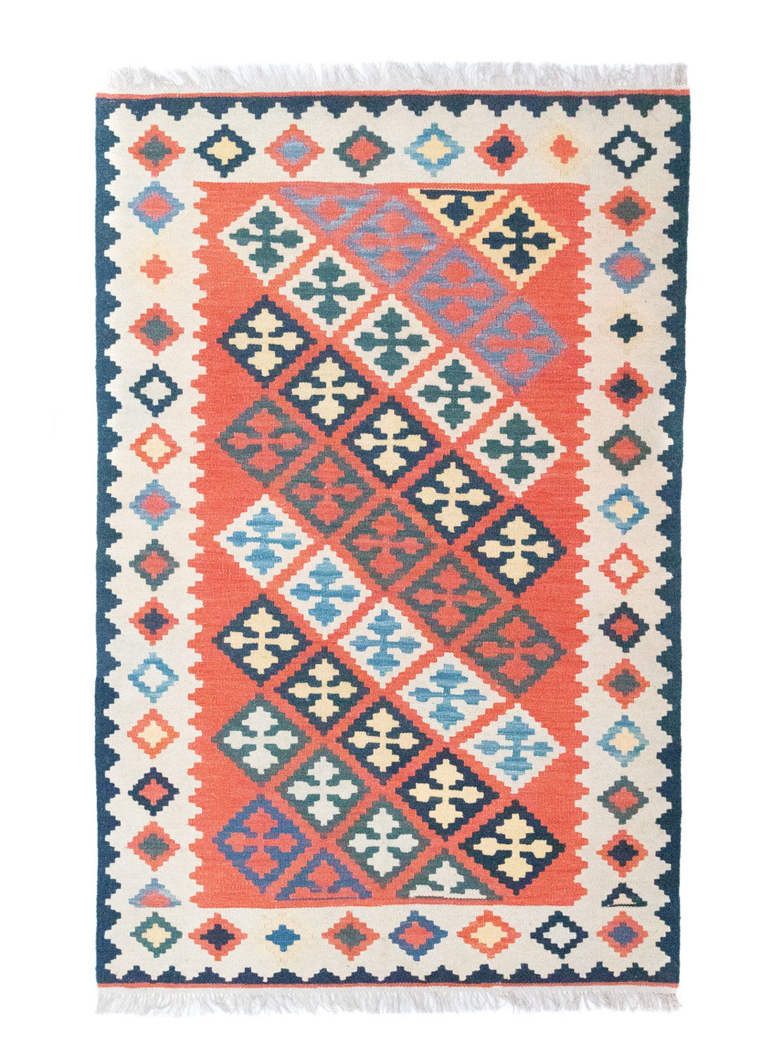 Kelim Carpet - orientalisk matta - 186 x 120 cm - orange
